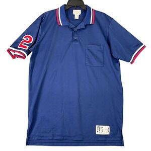 Vintage 80s Honigs Mens XL Polo Baseball Umpire Shirt USA‎ Made Whistle Stop